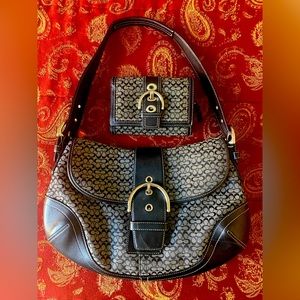 Vintage Coach Signature purse and wallet set